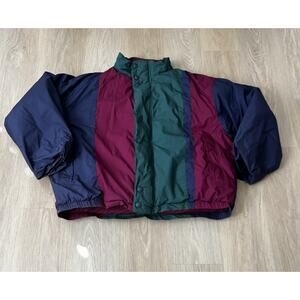 Vintage Stars and Stripes Jacket Blue/geeen/ Maroon XXL